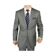 thumbnail image 2 of Salvatore Exte Men's Suit Two Button Blazer Plus Flat Front Pants Gray Windowpane, 2 of 3