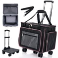 thumbnail image 1 of Amythe Sac Fourre-Tout Roulant pour Enseignante avec Compartiment pour Ordinateur Portable de 15,6 Pouces, Mallette pour Ordinateur Portable à 5 Roues avec Chariot Détachable, Sac à Roulettes pour Femmes pour le Travail, Off, 1 of 7