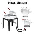 thumbnail image 2 of Feasto 18QT Outdoor Propane Fish Fryer, Aluminum Deep Fryer Set with 2 Inner Baskets, 40000 BTU Burner for Seafood, Chicken & Fries, 2 of 8