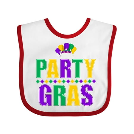 

Inktastic Party Gras Mardi Gras Gift Baby Boy or Baby Girl Bib