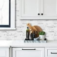 thumbnail image 2 of 20 Sheets Faux Stone Peel and Stick Backsplash, White Marble Look PVC Wall Tiles Stick on Backsplash for Kitchen, 2 of 5