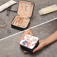 thumbnail image 6 of Valentine's Day Travel Jewelry Case,Cute Rabbits and Love Heart Portable Small Jewelry Box, Necklace Earrings Travel Jewelry PU Leather Box for Women Girl Women Gifts, 6 of 6