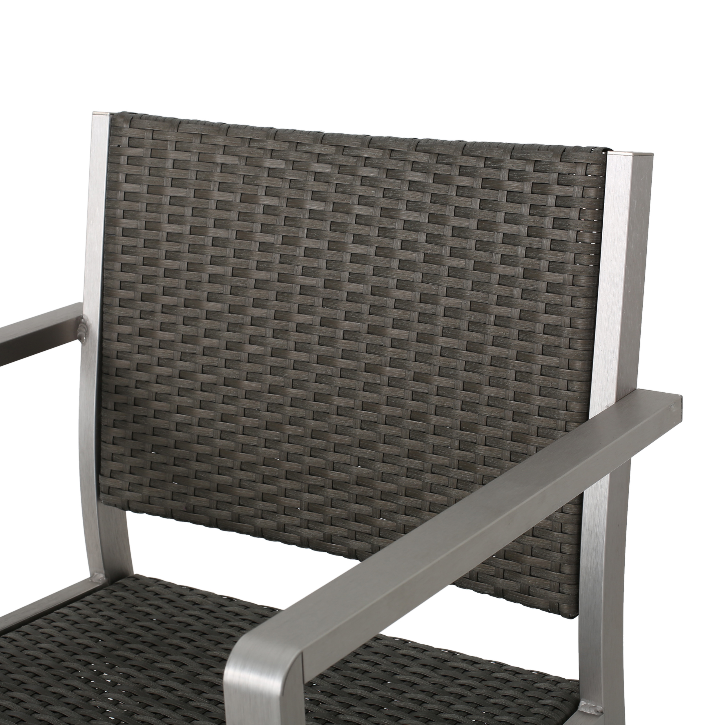 Miller Outdoor Wicker Barstools, Set of 2, Grey