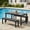 Black, variant on Resenkos Patio, Garden and Poolside Dining Set, 3-Piece Weatherproof HDPE Table with 2 Matching Benches, Gray