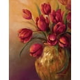 thumbnail image 2 of Wacaster, Linda 26x32 White Modern Wood Framed Museum Art Print Titled - Crimson and Brass II, 2 of 4