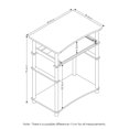 thumbnail image 2 of Bureau d'Ordinateur Portable à la Maison Furinno, Cerise Claire/noir, 2 of 3