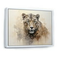 thumbnail image 2 of Designart "Wild Elegance In Minimalist Panther Form IV" Animals Panther Floater Framed Canvas Wall Art, 2 of 5