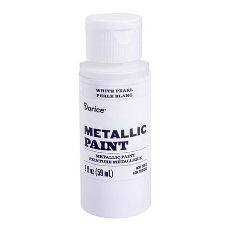 Enhance mixed-media projects with this white pearl metallic acrylic paint. It offers excellent contrast with darker hues, bringing shine to the