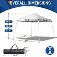 thumbnail image 5 of Tcbosik 10' x 10' Canopy Tent with Carry Bag for Outdoor, Gazebo for Garden, Patio, Beach, Lawn, Backyard, White, 5 of 15