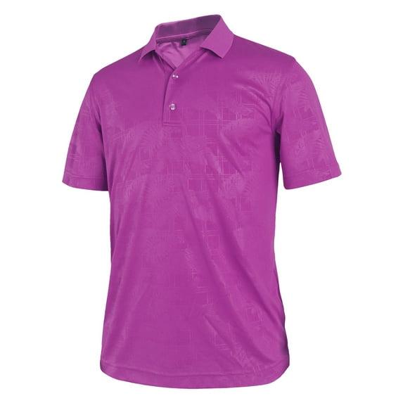 Monterey Club Men's Dexter Emboss Texture Solid Golf Polo Shirt #1282