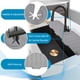 thumbnail image 3 of Cateissary Tapete protector contra salpicaduras para fregadero Universal, artesanía exquisita, fácil instalación, tapete absorbente para grifo Organizadores de utensilios de cocina Gris, 3 of 6