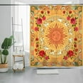 thumbnail image 6 of Bohemian Bathroom Curtain Colorful Boho Floral Print Beautiful Bright Polyester Fabric Cloth Shower Curtain for Bathroom Decoration, 72"x72" (Tape K), 6 of 6