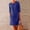 Blue, variant on DuoJiaJ Womens Casual Dress, Crew Neck Button Front Long Sleeve Dresses Black S-2XL