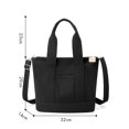 thumbnail image 3 of Bolso De Hombro Bolso de viaje de lona grande informal Cremallera portátil de gran capacidad para ir de compras, 3 of 5