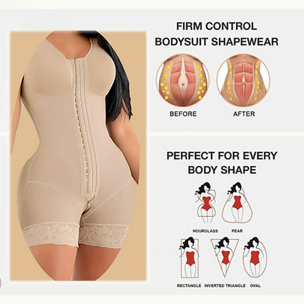 Faja moldeadora europea y americana de una pieza con cremallera en la parte inferior de la entrepierna, ajustada, levanta el abdomen y la cadera, paquete de cintura alta mejorada para