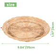 thumbnail image 4 of 4 Pcs Bamboo Paper Plate Holder - 10 Inch Round Woven Plate Holder,Reusable Paper Plate Holders for Picnic, 4 of 5