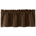thumbnail image 2 of Light Blocking Short Valance for Windows, Solid Cotton Curtain for Kitchen Bathroom Basement Decor (M, Coffee), 2 of 6