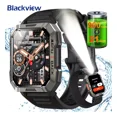 thumbnail image 1 of 2.1" Blackview Smartwatch Reloj inteligente Bvw60 Smart Watch Hombre Militar Linterna Bluetooth IP68 Resistente Al Agua, 900mah, relojes inteligentes militares, relojes inteligentes con linterna, 1 of 8