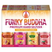 Funky Buddha Premium Hard Seltzer Funklightened Variety Pack, 12 Pack Beer, 12 fl oz Cans, 4.5% ABV