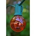 thumbnail image 2 of Outdoor String Lights Globe String Lights 1.5 Inch E12 Bulbs 25 Foot Green Wire C7 Strand Amber, 2 of 3