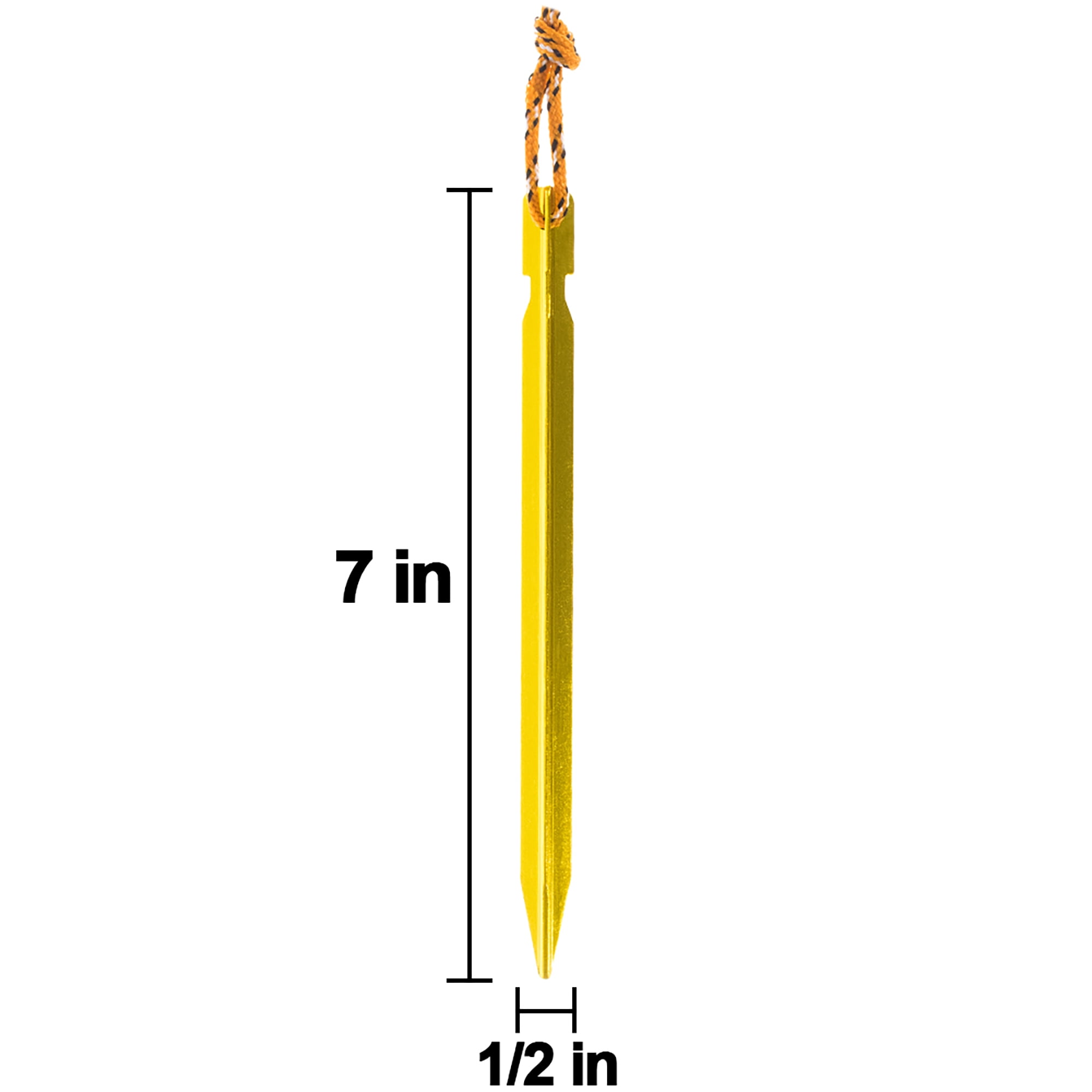 12-Piece 7" Aluminum Tent Stake Sets In 4 Color Options - West Coast Paracord