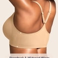 thumbnail image 7 of Helii Womens Front Closure Bra Wireless Racerback Bra Deep V Bralette Seamless Bra Gel Strip Support Bra Padded No Underwire Bra for Sports Yoga Everyday Workout 6 Colors with Adjustable Straps, 7 of 7
