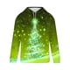 thumbnail image 3 of Sudadera con capucha para hombre, informal, con cordón, estampado navideño, deportiva, blusa de poliéster, 3 of 4