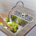 thumbnail image 7 of Summer Beach Elements Sink Splash Guard for Faucet 2 Packs Faucet Absorbent Mats, Blue Stripes Faucet Handle Drip Catcher Quickly Drying Mat for Kitchen Counter Bathroom RV, 23.6"x5.5", 7 of 7