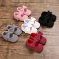 thumbnail image 4 of Zapatos De Bebé Recién Nacido Niñas Lazo-Nudo Lindo Antideslizante Niño Suela Suave Princesa Para Bautizo 0-18 Meses, 4 of 4