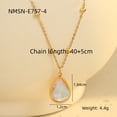 thumbnail image 2 of NICKSUN 18K Gold Plated Iridescent Moonstone Pendant Necklace - Dainty Stainless Steel Ball Chain Choker, Tarnish-Free Oval & Teardrop Crystal Necklace for Women, 2 of 4