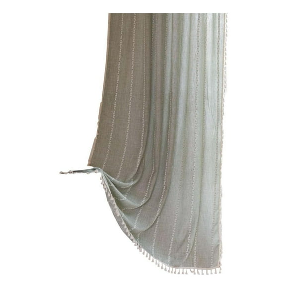 💥 Off Promotions! Faolaxy Blackout Curtains Home Decor Home Champagne Boho Curtains for Bedroom Semi Linen Farmhouse Shabby Chic Tels Window Embroidery Drape for House Decor Rod Pocket 1 Panel