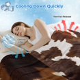 thumbnail image 3 of Cow Patterned Cooling Blanket,Lightweight Breathable Summer Throw Blanket with Double Sided Cold Effect,Vintage Farmhouse Abstract Country Western Picnic Blankets Bed Sheet for Hot Sleepers 40"x60", 3 of 8