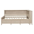 thumbnail image 6 of Full Size Wood Daybed with Storage, Farmhouse Style Day Bed with Shelves and 3 Drawers, Antique White, Space Saving Bed Frame, No Box Spring Needed, 6 of 9
