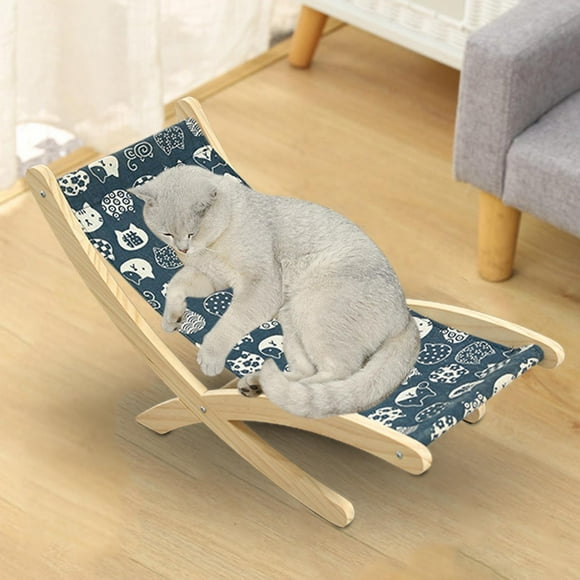 Hamaca para Gatos, Sofá, Silla para Gatos, Columpio Portátil de Madera Moderno, Nido para Gatos, Cama para Mascotas para Perros Pequeños, Animales Peq Lona L Salvador Hamaca para gatos