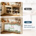 thumbnail image 4 of Merry Christmas Sink Skirt 11"Wx13"L,Dustproof Under Sink Curtain W/ Self Adhesive Tape,Xmas Green Leaves Berries Pine Needles Holiday Cabinet Curtain Cover for Bathroom Vanity,Kitchen Storage Shelf, 4 of 9