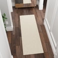 thumbnail image 3 of Ottomanson Chimera Non-Slip Rubberback Solid 2x6 Soft Indoor Runner Rug, 2' x 6', Cream, 3 of 10