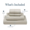 thumbnail image 4 of Mainstays Washed Ultra Soft Microfiber Bed Sheet Set, King, Papyrus Biege, 4 Piece, 4 of 11