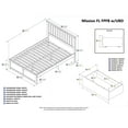thumbnail image 6 of Mission Platform Bed with Flat Panel Foot Board and 2 Urban Bed Drawers in, Multiple Colors and Sizes, 6 of 6