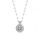 thumbnail image 2 of Collar de clavícula con diamantes y colgante de girasol con moissanita., 2 of 9