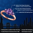 thumbnail image 2 of Gem Stone King 1.65 Ct Oval Purple Amethyst 18K Rose Gold Plated Silver Ring, 2 of 6