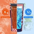 thumbnail image 5 of 20 oz Insulated Stainless Steel Tumbler Mug Independence Day American Flag Stars Cup with Lid and Straw Brush Water Bottle Coffee Travel Office Car for Cold and Hot Drinks, 5 of 6