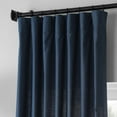 thumbnail image 3 of Noble Navy Dune Textured Solid Cotton Curtain Pair (2 Panels), Noble Navy, 50W X 96L, 3 of 6