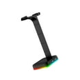 thumbnail image 1 of pitrice RGB LED Gaming Headset Stand w/2 USB Ports Headphones Hanger Holder Base, 1 of 9