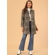 thumbnail image 3 of INSPIRE CHIC Gabardina larga de lana con cuello de solapa elegante de invierno para mujer Café L, 3 of 6