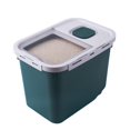 thumbnail image 1 of Contenedor para almacenar arroz, Contenedores grandes para almacenar alimentos, Contenedor de 10 kg con taza medidora, Contenedores para almacenar alimentos secos, Verde, 1 of 4