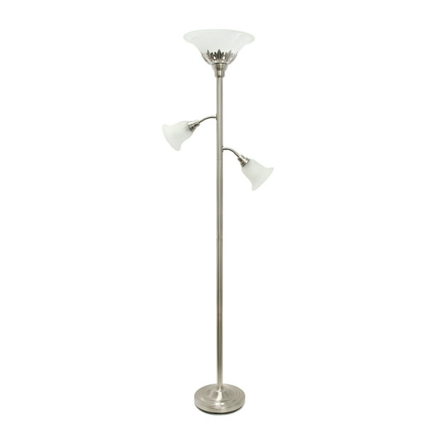 Elegant Designs 3 Light Floor Lamp with Scalloped Glass ... Elegant Designs 3 Light Floor Lamp with Scalloped Glass ...