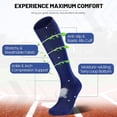 thumbnail image 3 of Lanola 3 Pairs Kids Youth Baseball Socks Cushioned Soccer Football Softball Socks for Boys Girls, 3 of 6