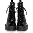 thumbnail image 5 of Chariot & Co Pure presents Women's Chunky Lug Sole Combat Lace-Up Fashion Ankle Boots with Side Zipper(Black Patent, 9), 5 of 7
