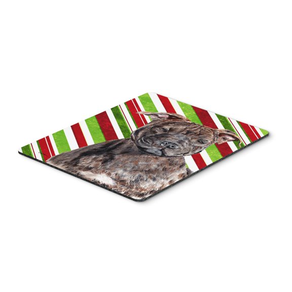Carolines Treasures SC9801MP "Staffordshire Bull Terrier Staffie Candy Cane Christmas Mouse Pad Hot Pad or Trivet" Large