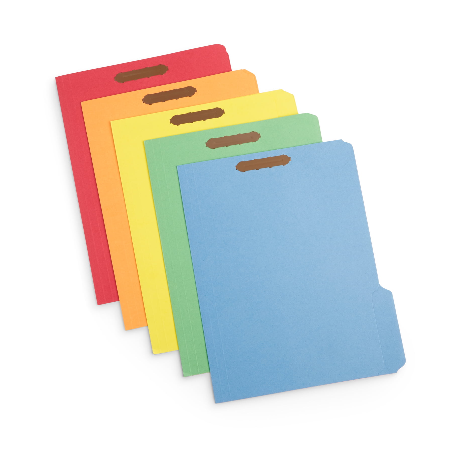 50 Fastener File Folders, 1/3 Cut Reinforced Tab, Durable 2 Prongs